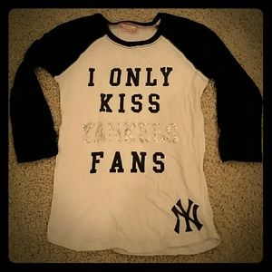 VS Pink Yankees MLB Baseball Tee