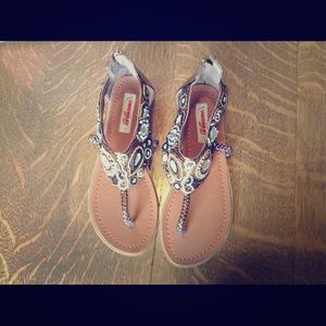 Brand new Unionbay Bronze Jeweled Sandals -Sz 8