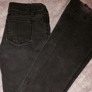 Blue spice black flare jeans