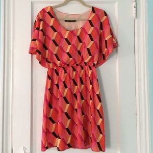 Francesca's Collection graphic design dress Size S