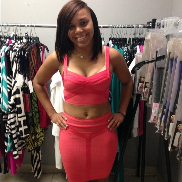 Pink bandage dress