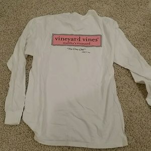 White Long Sleeve Vineyard Vines T-Shirt
