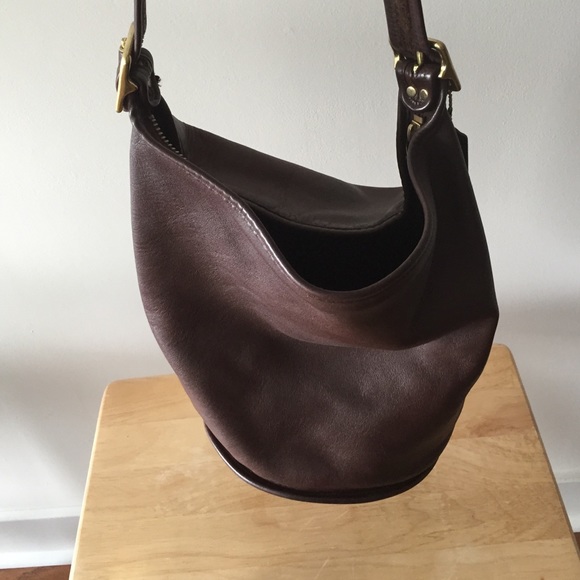 Coach Brown Leather Bucket Shoulder Bag