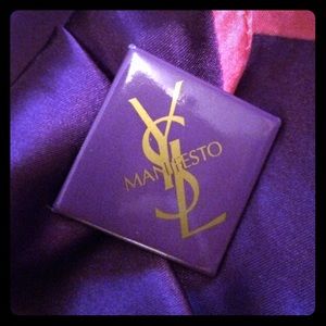 YSL Manifesto pin with a scarf