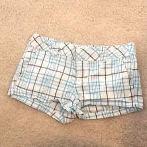 Aeropostale junior , blue plaid shorts. Size 1/2
