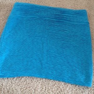 NWOT, Light Blue Ruffled Pencil Skirt