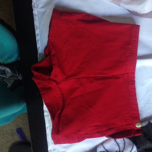 Kendall & Kylie Other - red high waisted forever 21 shorts