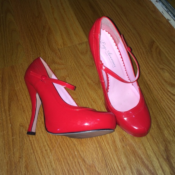 Red Mary Janes