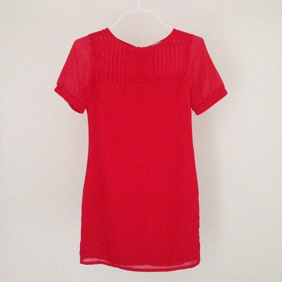 Red Shift Dress