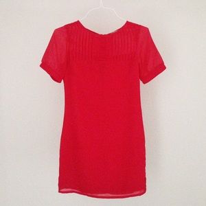 Red Shift Dress
