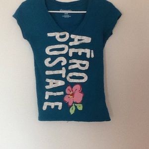 Light blue aeropostale shirt , juniors medium