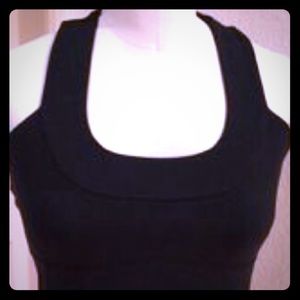 Black lulu round neck workout top