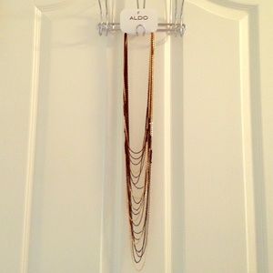 Black and gold layered Aldo necklace