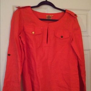 Tory burch linen tunic shirt