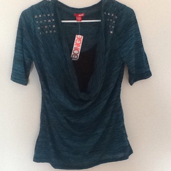 Bongo juniors , blue and black mide sleve top