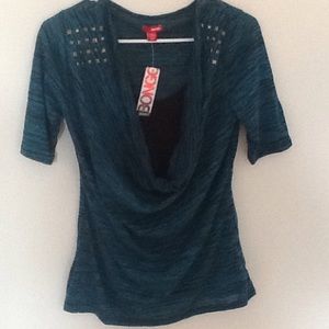 Bongo juniors , blue and black mide sleve top