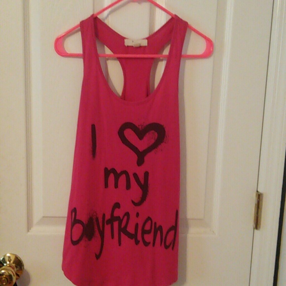 "I love my boyfriend" tank