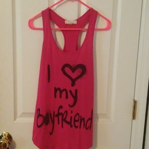 "I love my boyfriend" tank