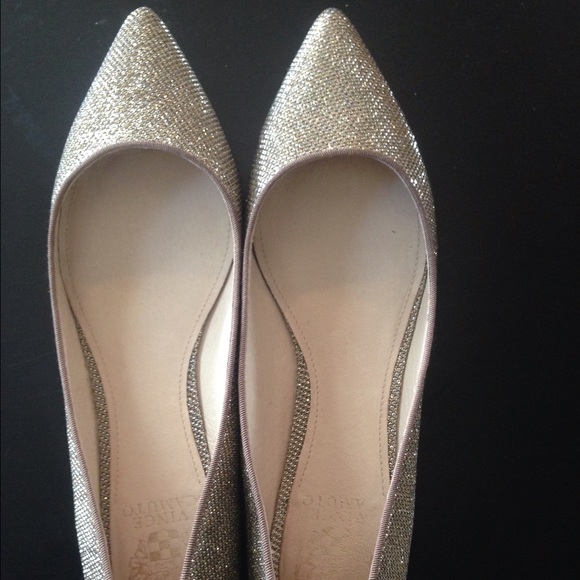 vince camuto gold flats