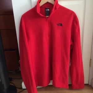 Men's North Face red fleece sweater