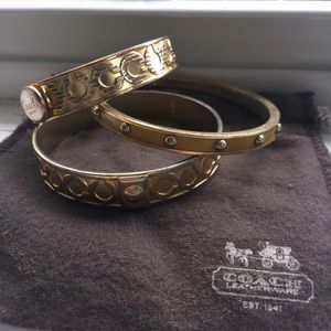 3 authentic coach bangles