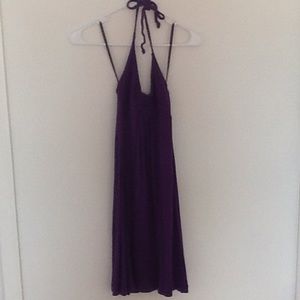 Purple halter dress