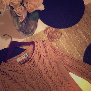 Anthropologie Pink Knit Sweater