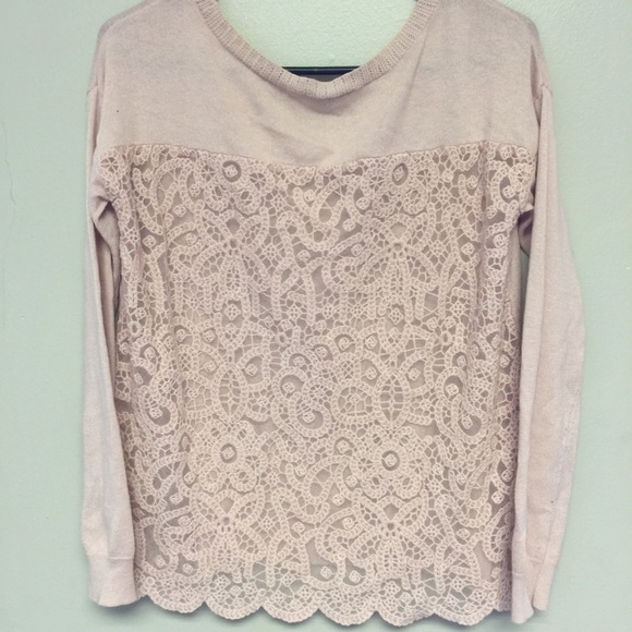 American Eagle Back Lace Sweater
