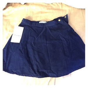 American Apparel Corduroy Circle Skirt Navy Medium