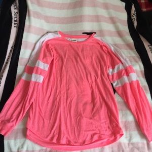 Bright pink varsity tee VS PINK