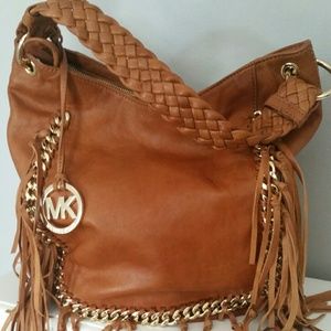 Michael Kors Fringe Leather Hobo Bag (Authentic)