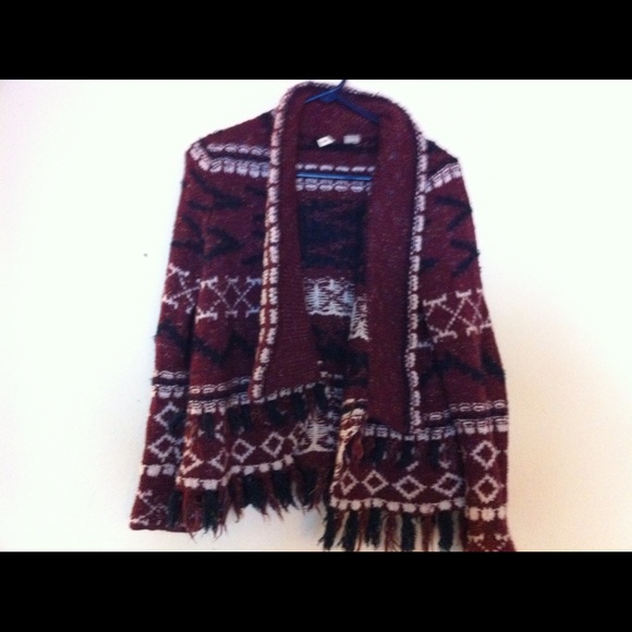 Anthropologie crimson sweater
