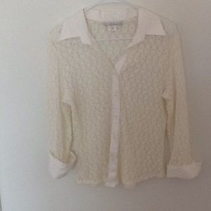 White see through shirt. NWOT