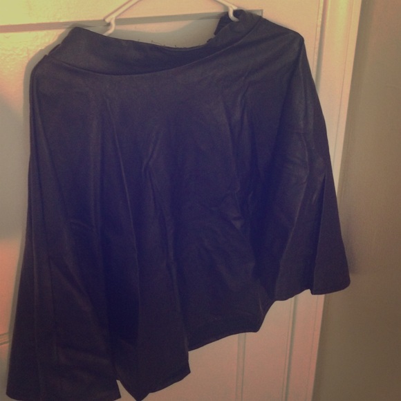 Plus size leather skirt