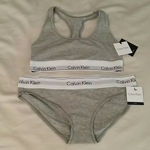 Calvin Klein Logo Bralette and Bikini