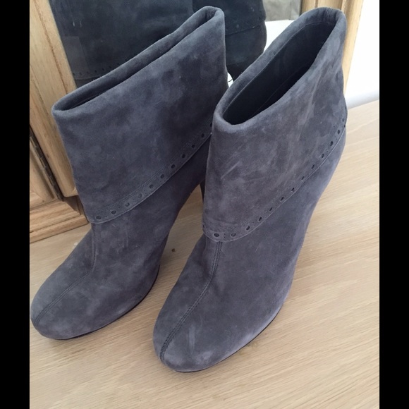Gray Suede Booties by Franco Sarto!
