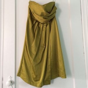 The Limited green strapless dress with tags size 2