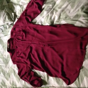 Hawthorne raspberry tab sleeve tunic