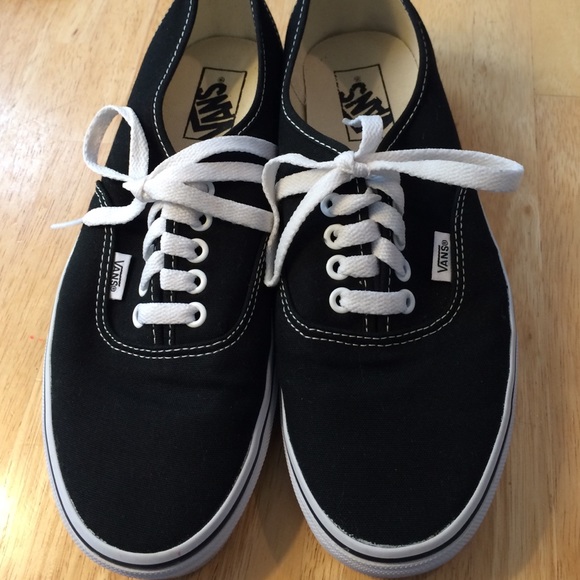 Black Vans worn once!