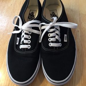 Black Vans worn once!