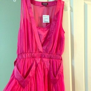 Unique and special hot pink Bebe dress!