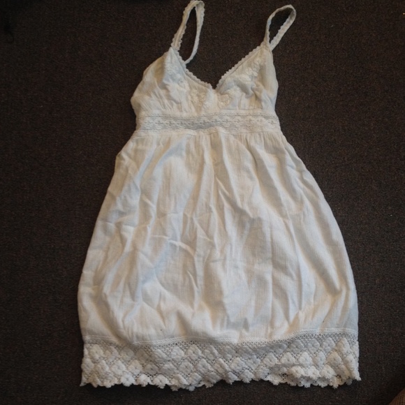 White knee length dress