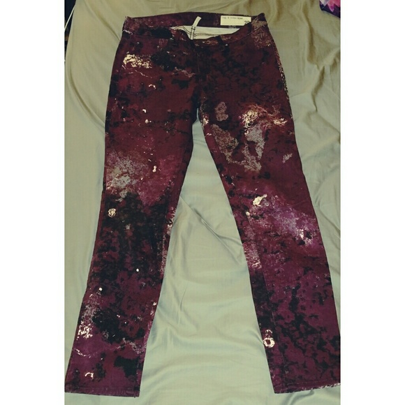 RAG & BONE GALAXY PRINT JEAN LEGGINGS