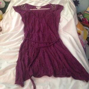 A short sleeve long flowy shirt