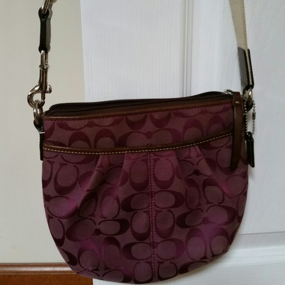 Coach signature small purple purse