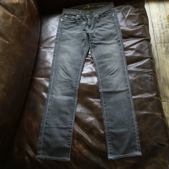 7 for all mankind grey skinny jeans