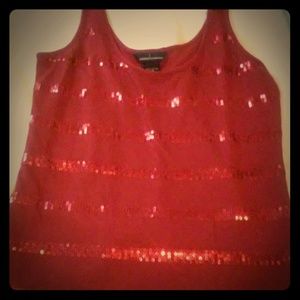 Red Sequin Tank Top