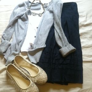 Cute Cotton Navy Blue Skirt