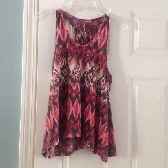Tie dye and Tribal Print Sleeveless Top - Picture 1 of 3