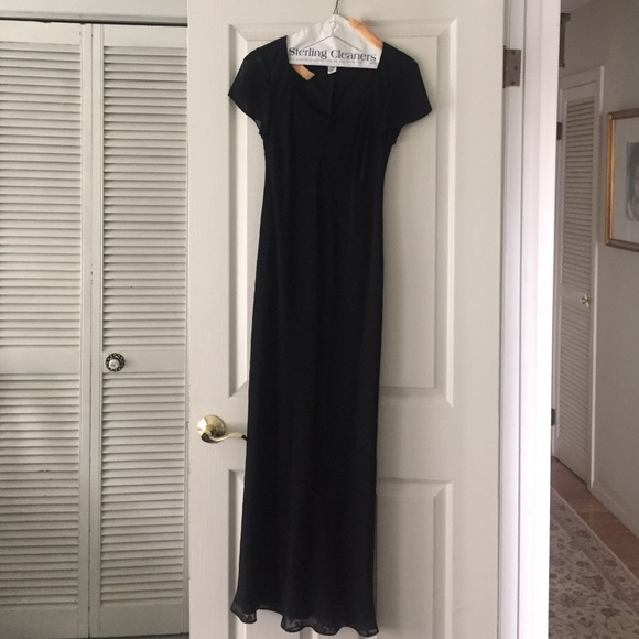 Long Ann Taylor Floral Embroidered Dress